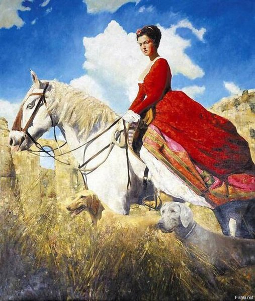 Брюллов всадница