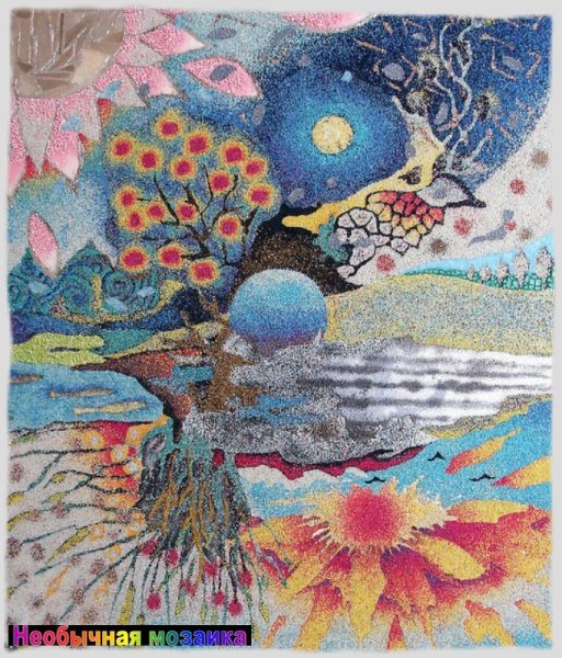 Картины цветным песком