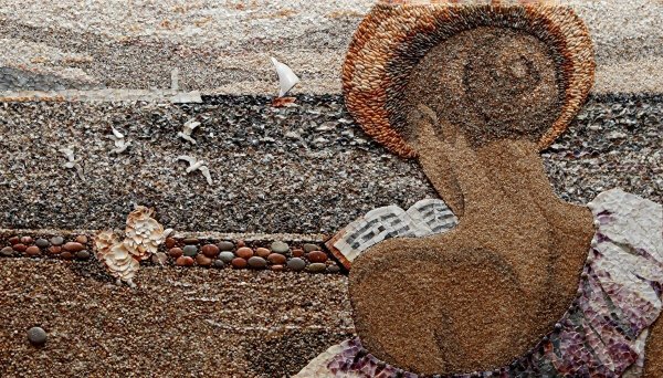 Песчаная фреска