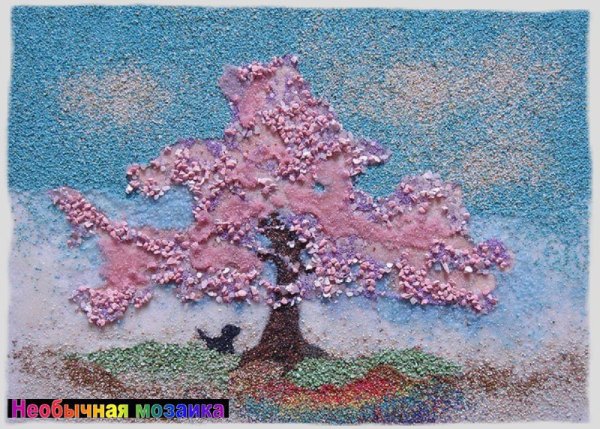 Узоры из цветного песка