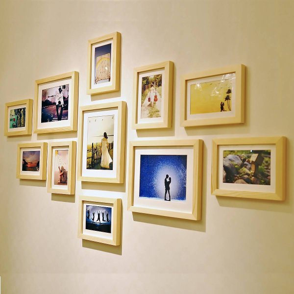 Расположение рамок на стене