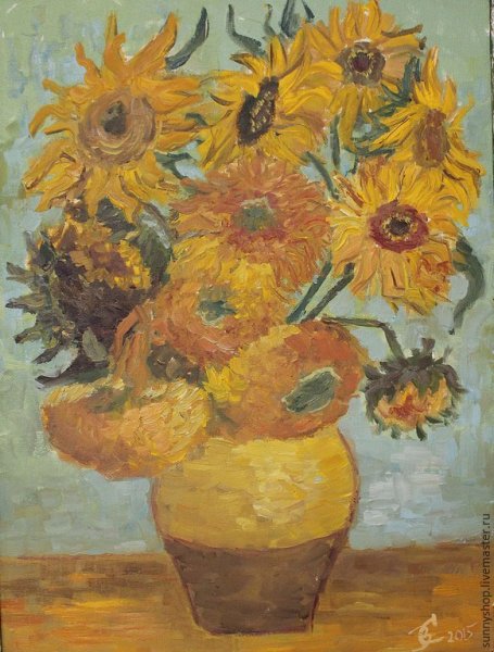 Подсолнухи 1888 Ван Гога