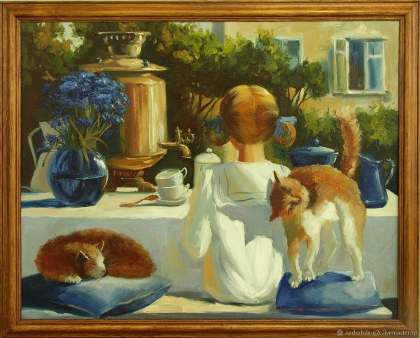 Утро на даче живопись