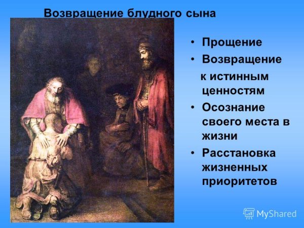 Рембрандт Возвращение блудного сына