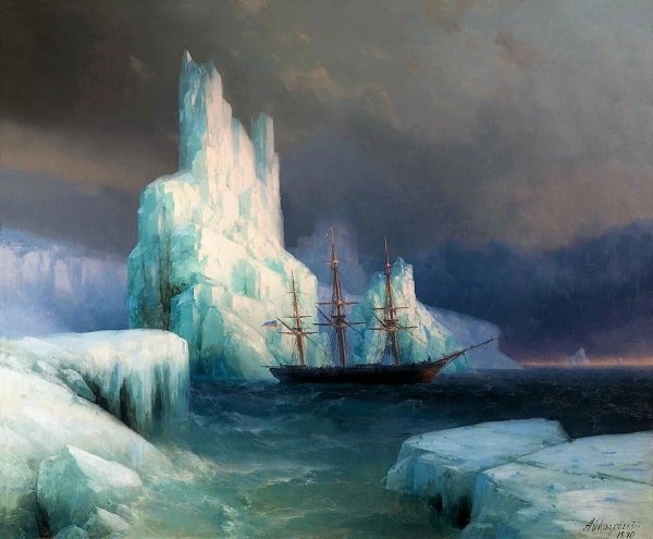 Айвазовский ледяные горы в Антарктиде