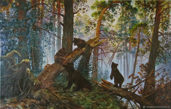 Картина Шишкина утро в Сосновом Бору