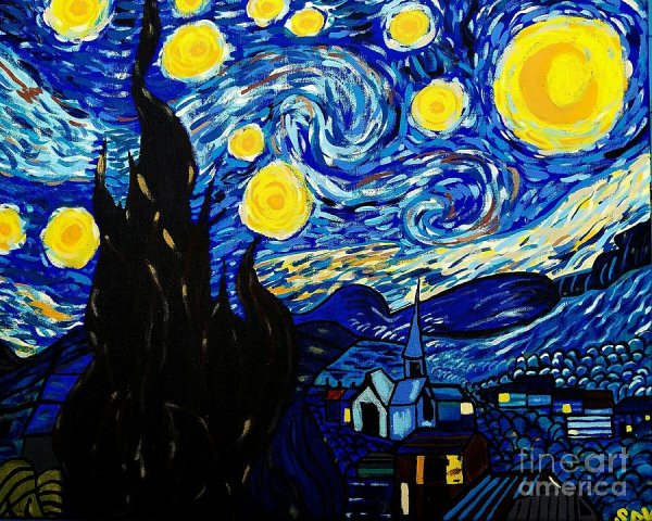 Ван Гог Звёздная ночь оригинал