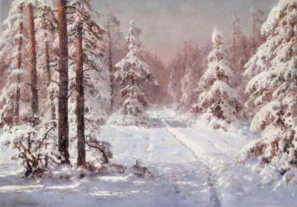 Иван Шишкин зима в лесу