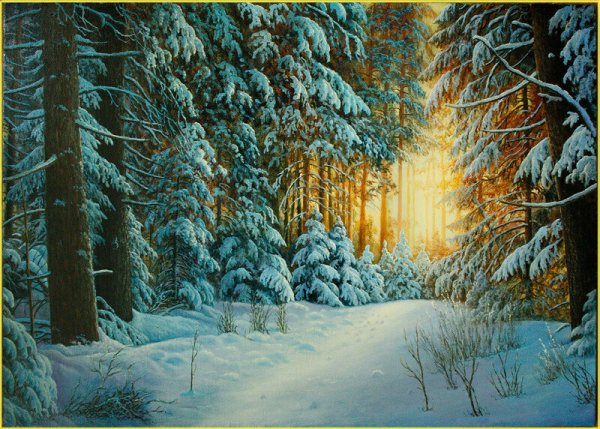 Художник Шишкин зимний лес