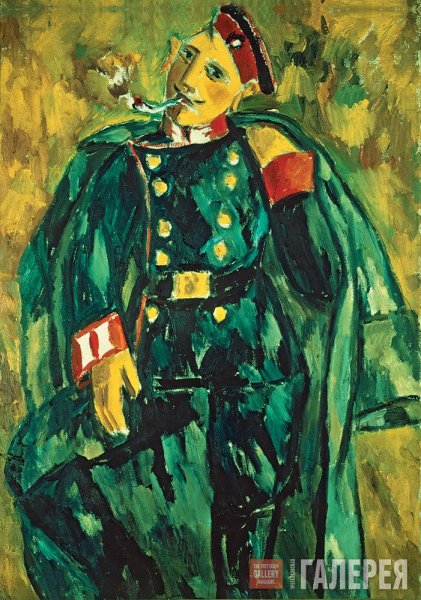 Михаил Ларионов курящий солдат