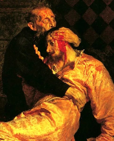 Иван Грозный убивает сына картина