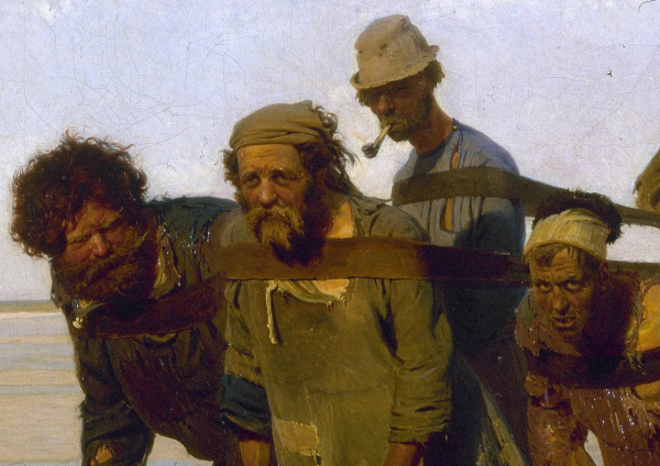 Бурлаки на Волге картина Репина