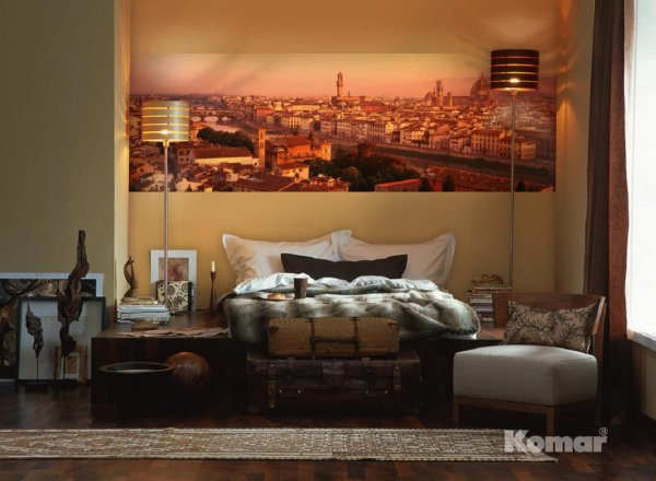 Фрески в интерьере спальни