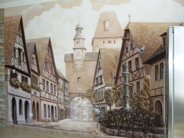 Роспись стен в городском стиле