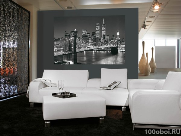 Бруклинский мост в интерьере гостиной