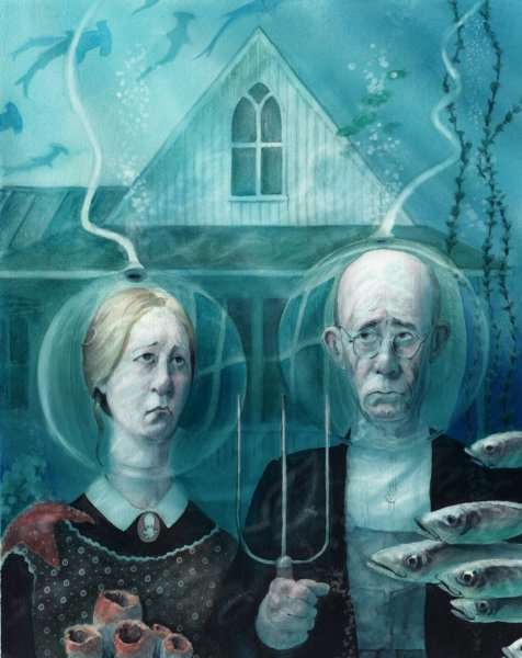 Грант Вуд американская Готика 1930