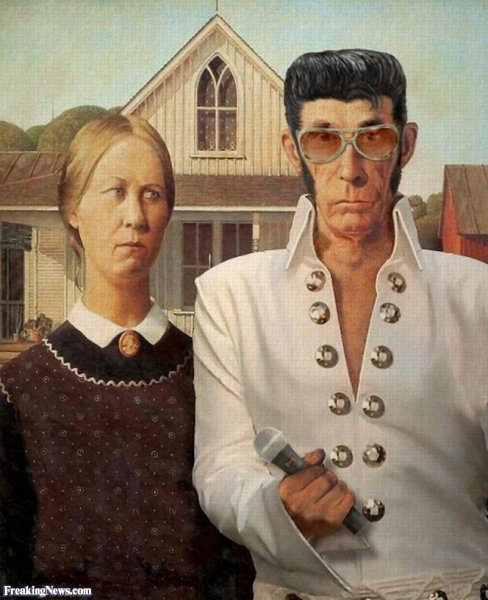 Картина американская Готика Вуд Грант