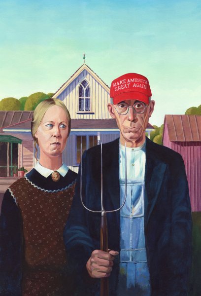 Грант Вуд американская Готика Формат a4