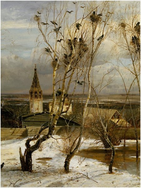 Алексей Кондратьевич Саврасов Грачи прилетели оригинал