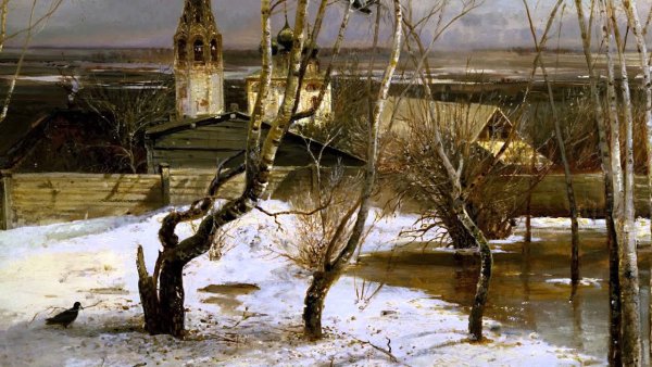 Алексей Саврасов картины Грачи прилетели