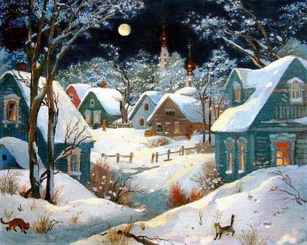 Художник Елена Москалева зимнее