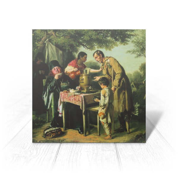 Чаепитие в Мытищах картина Перова