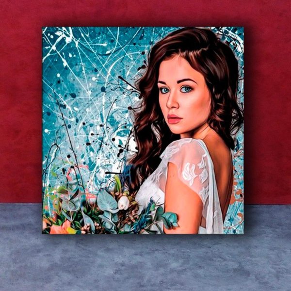 Печать на холсте в стиле поп арт