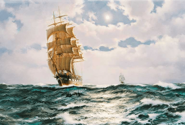 Картина Южакова парусник