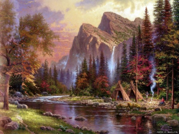 Томас Кинкаде художник горы