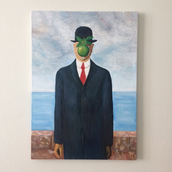 Рене Магритт человек в котелке 1964