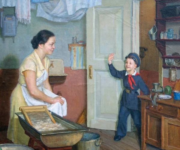 Федор Решетников за уроками