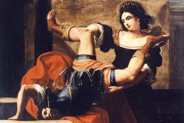 Юдифь и Олоферн картина Караваджо