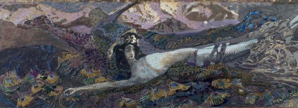 Демон поверженный Врубель 1901