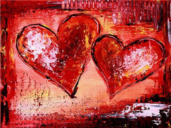 Сердечки в живопись
