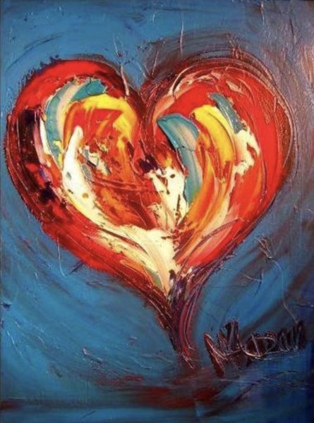Абстракция живопись сердце