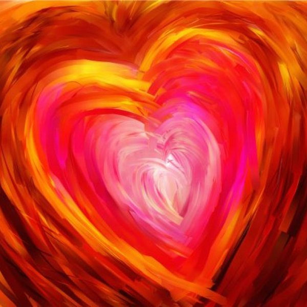 Сердце мазками