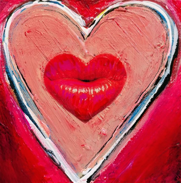 Поцелуй с сердечком