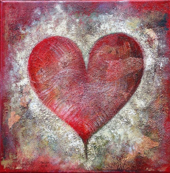 Сердечки в живопись