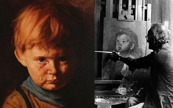 Плачущий мальчик картина испанского художника Джованни Браголина