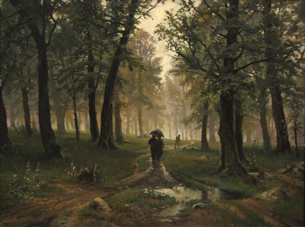 Картина дождь в Дубовом лесу Шишкин фото