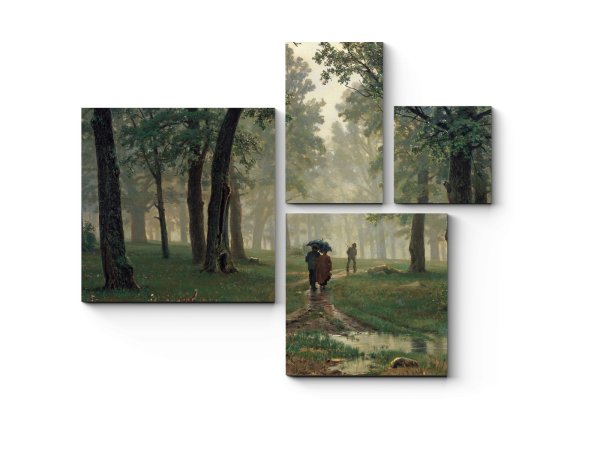 Шишкин Иван Иванович дождь в Дубовом лесу