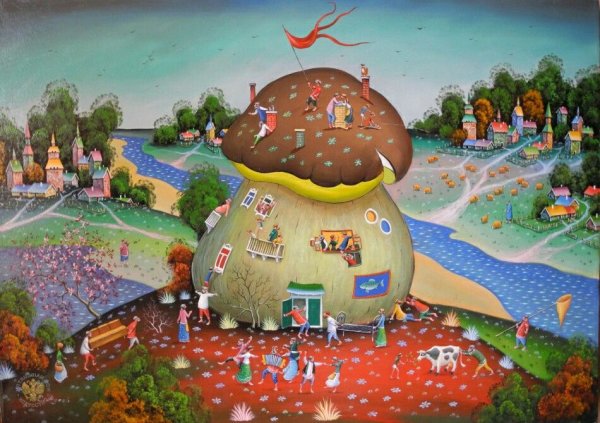 С новосельем картина Соцреализм