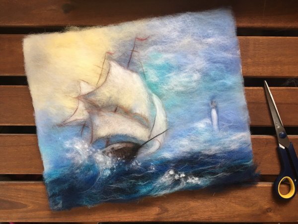 Картины шерстью