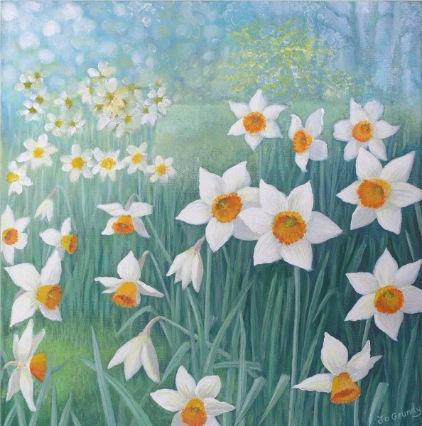 Нарциссы пейзаж картина