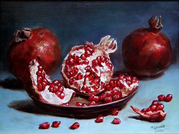 Гранаты живопись Мария Павлова