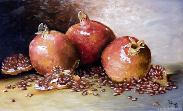 Натюрморт с гранатом маслом