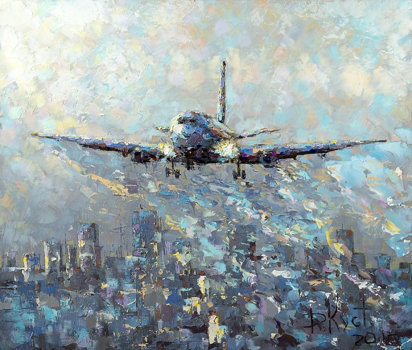 Дмитрий Кустанович художник картина самолет