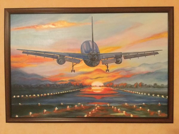 Самолет живопись