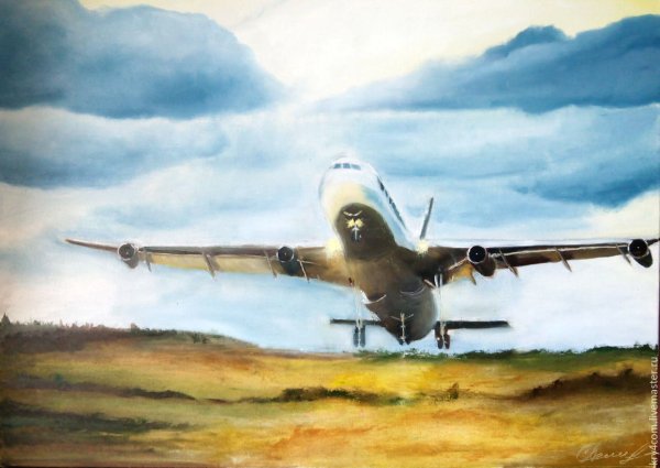 Самолет живопись