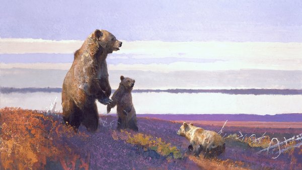 Медведь живопись